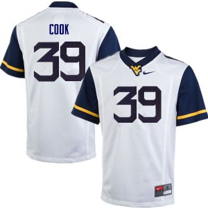 Men's West Virginia Mountaineers NCAA #39 Henry Cook White Authentic Nike Stitched College Football Jersey PC15K25XW